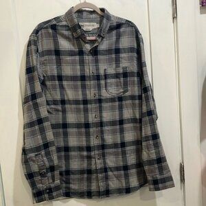 Mens size large Windriver Plaid Shirt-dark blue and Gray